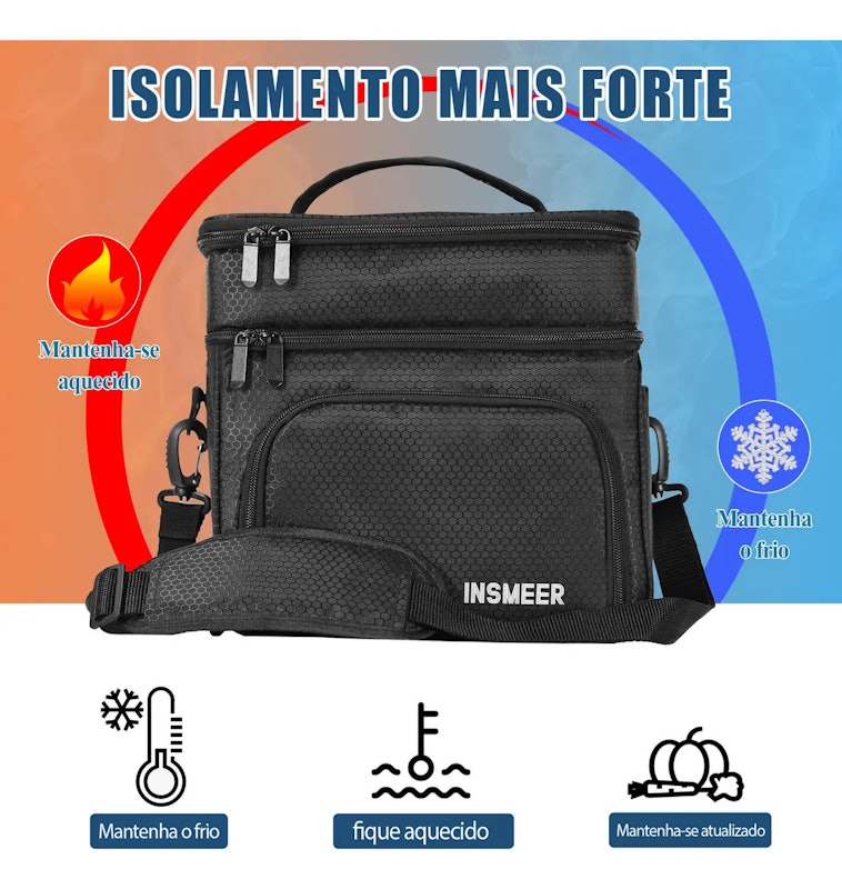 Bolsa Térmica com Compartimento para Bebidas 4