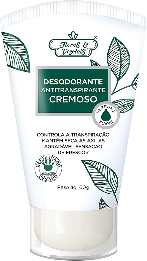 Desodorante Antitranspirante Cremoso Flores & Vegetais 1