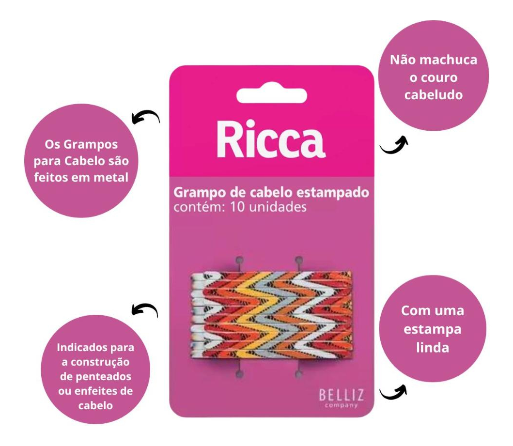 Grampo de Cabelo Ricca Style Étnico 2