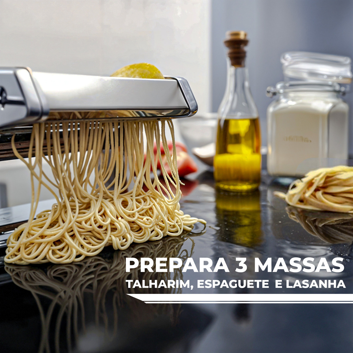 Máquina de Macarrão com Cilindro Aço Inox para Massa Caseira Delicimassa 3