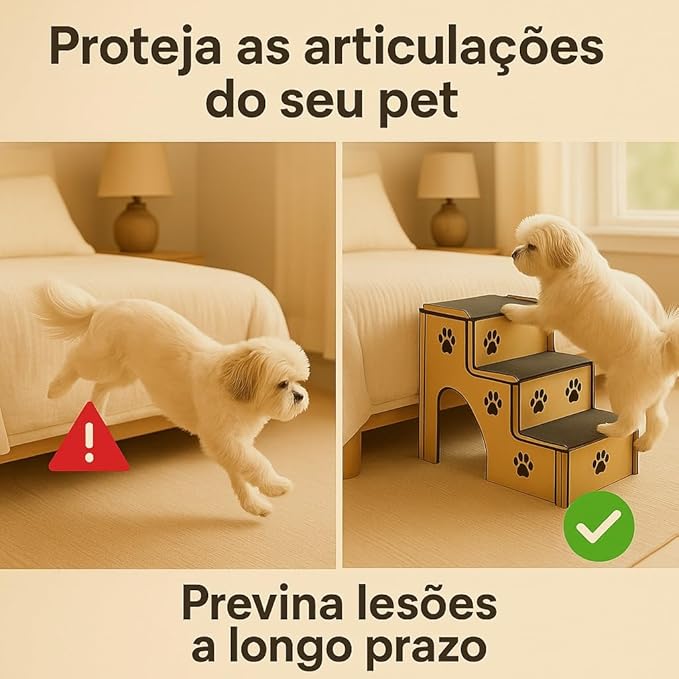 Escada Pet Cachorros em MDF 6 mm com Carpete Antiderrapante 3