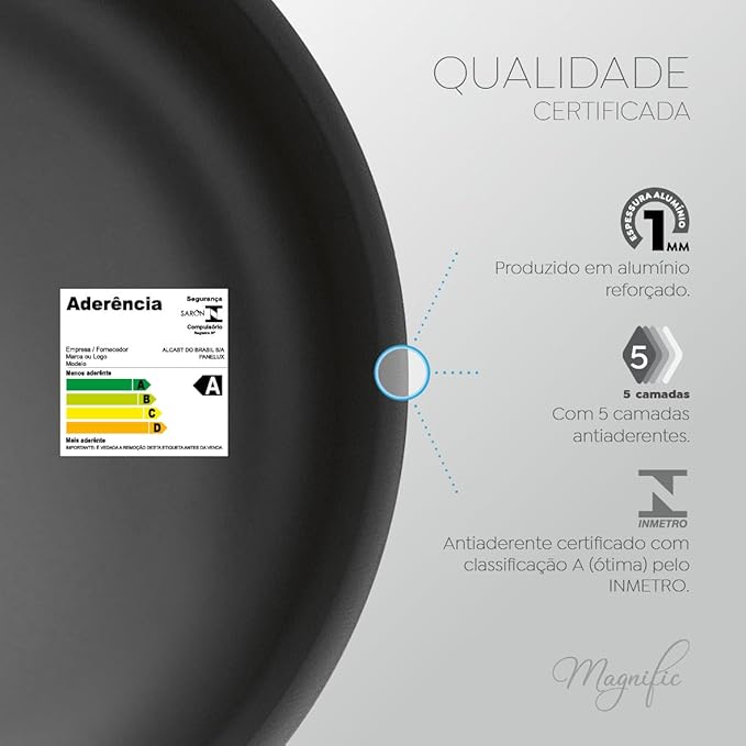 Panela Antiaderente Grafite Magnific 16 cm 5