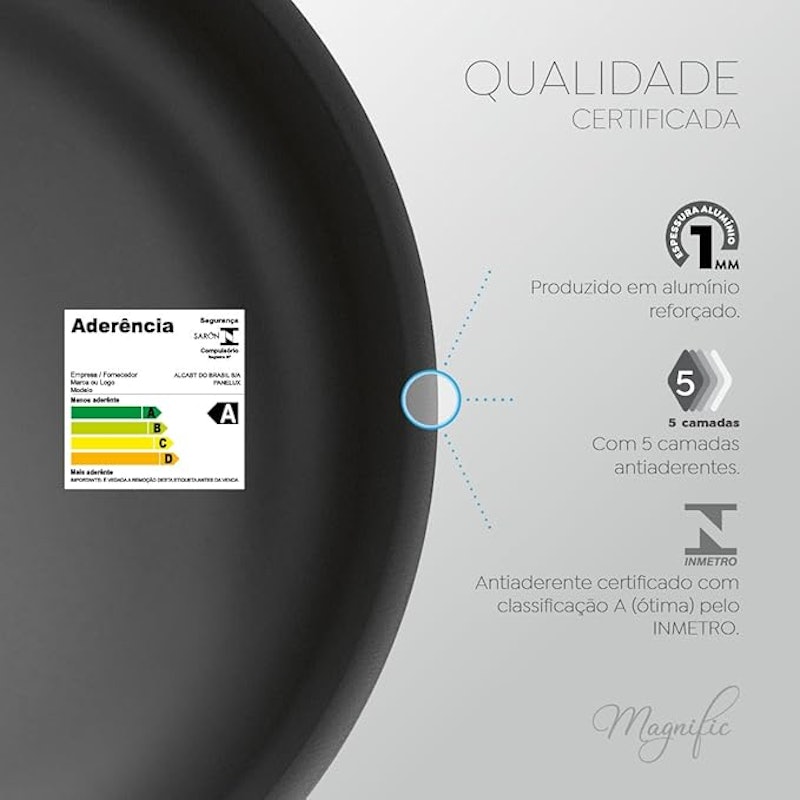 Panela Antiaderente Grafite Magnific 16 cm 5