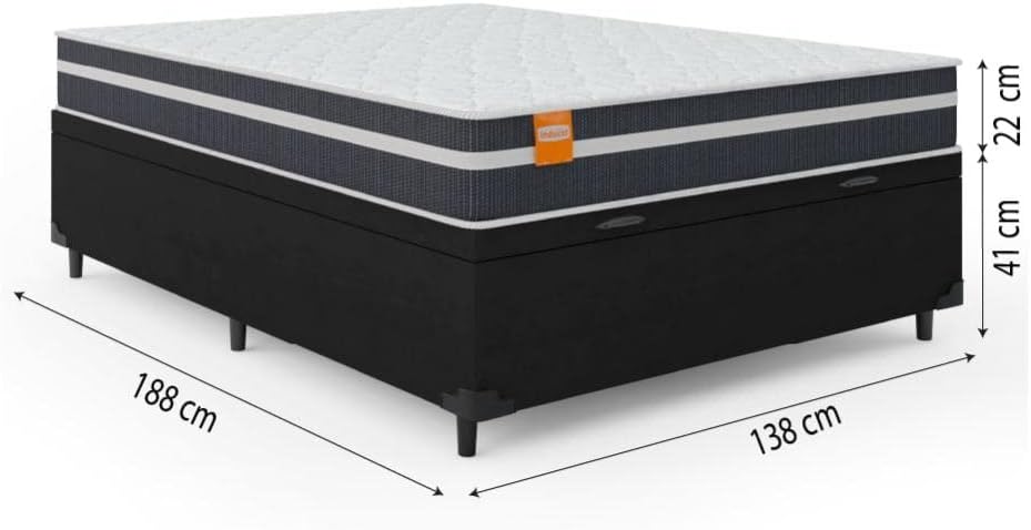 Cama Box Baú Casal Colchão Molas Qatar 3
