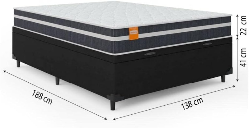 Cama Box Baú Casal Colchão Molas Qatar 3