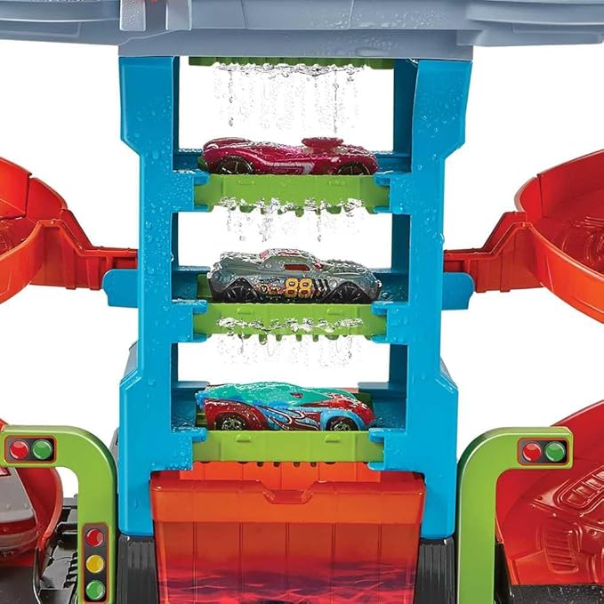 Hot Wheels City Pista de Brinquedo Lava-rápido Mega Torre 3