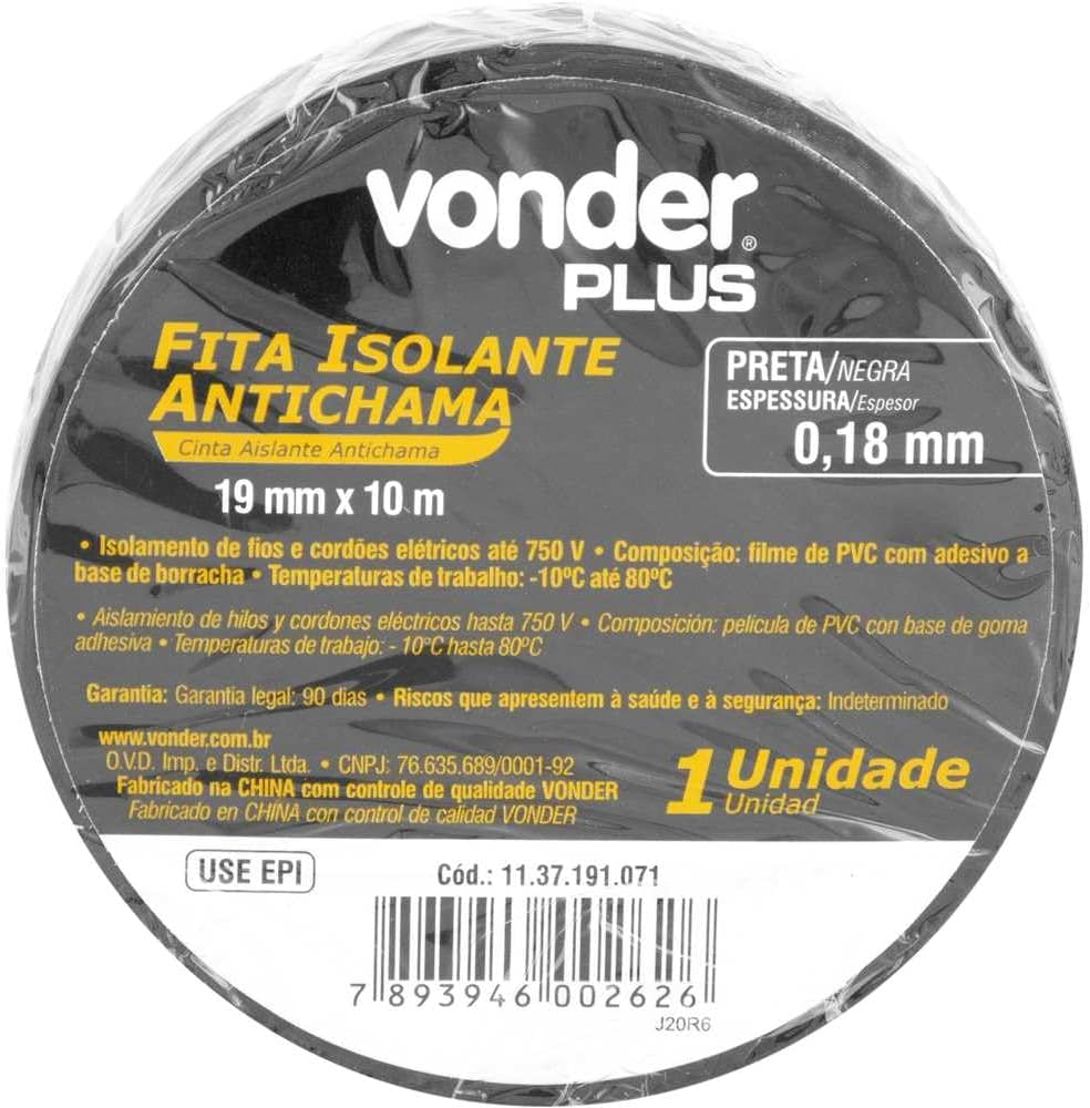 Fita Isolante Vonder Plus 3
