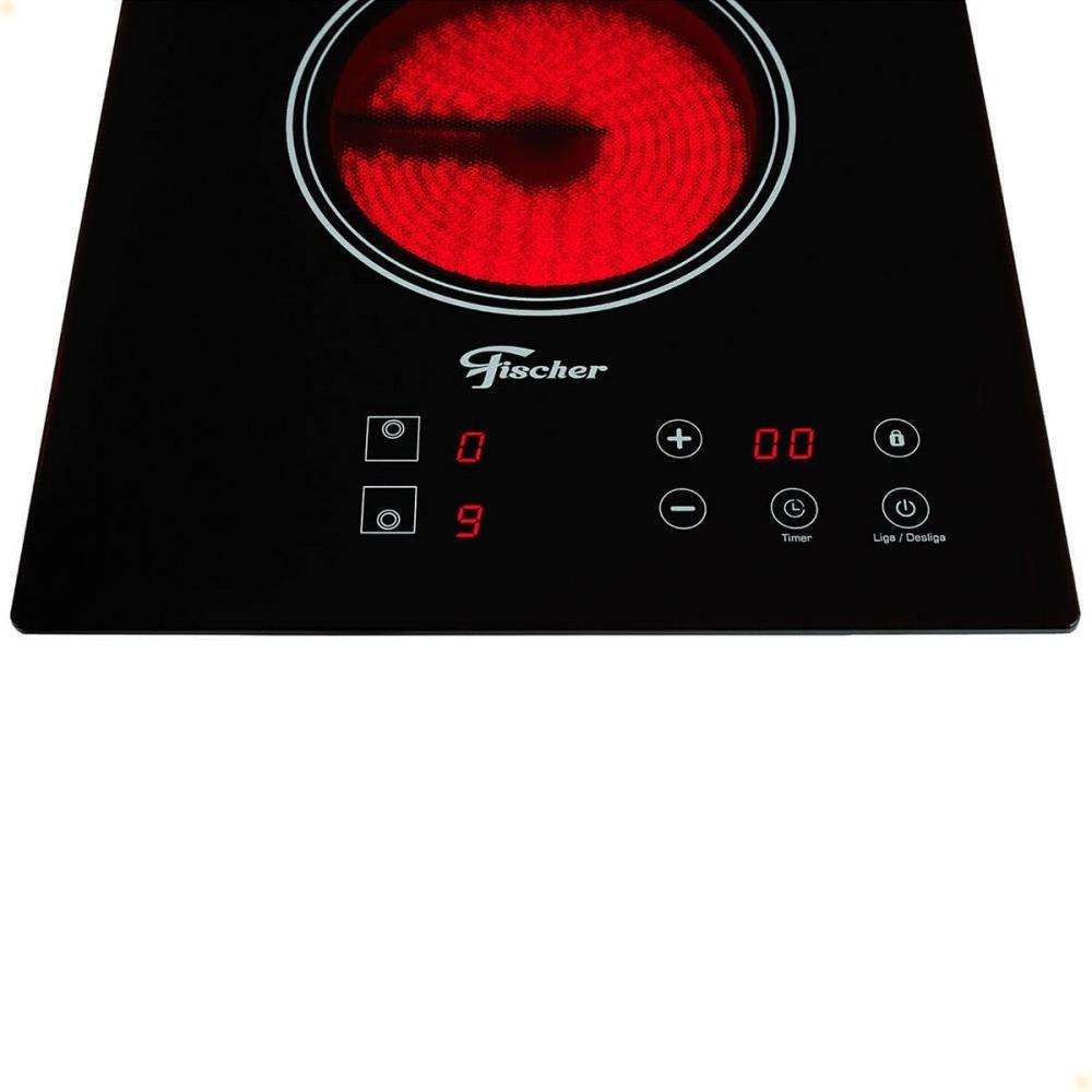 Cooktop Elétrico Fischer 2 Bocas com Touch Screen Vitrocerâmica 5
