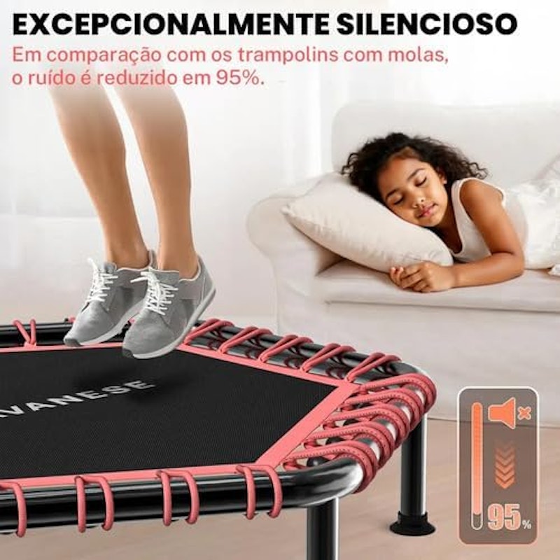 Jump Cama Elástica Academia Profissional Trampolim 250 kg Zavanese 4