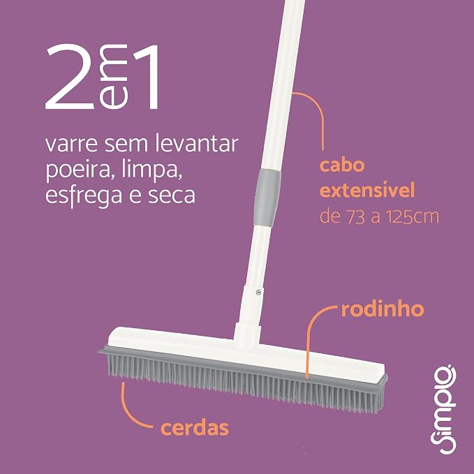 Vassoura Emborrachada com Rodo 4