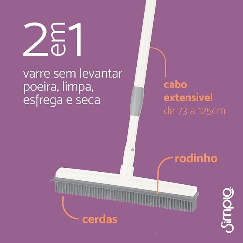 Vassoura Emborrachada com Rodo 4