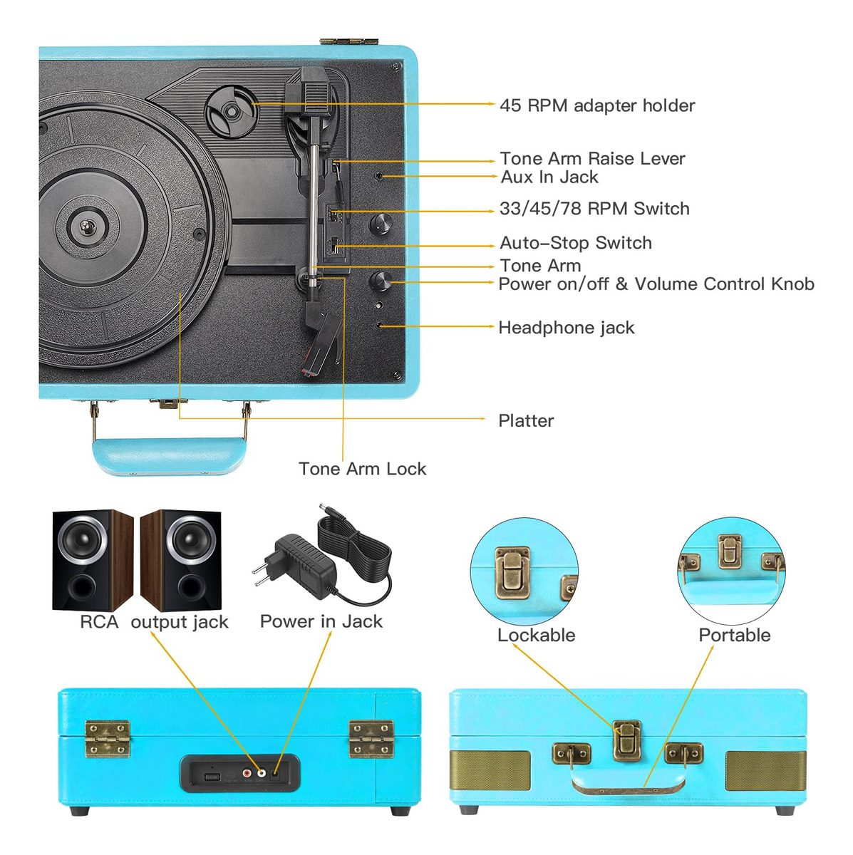 Toca-Discos Vintage R610 4
