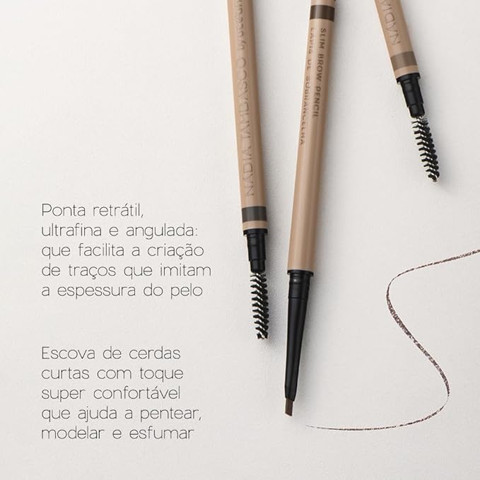 Lápis de Sobrancelhas Retrátil Escuro Nádia Tambasco 4
