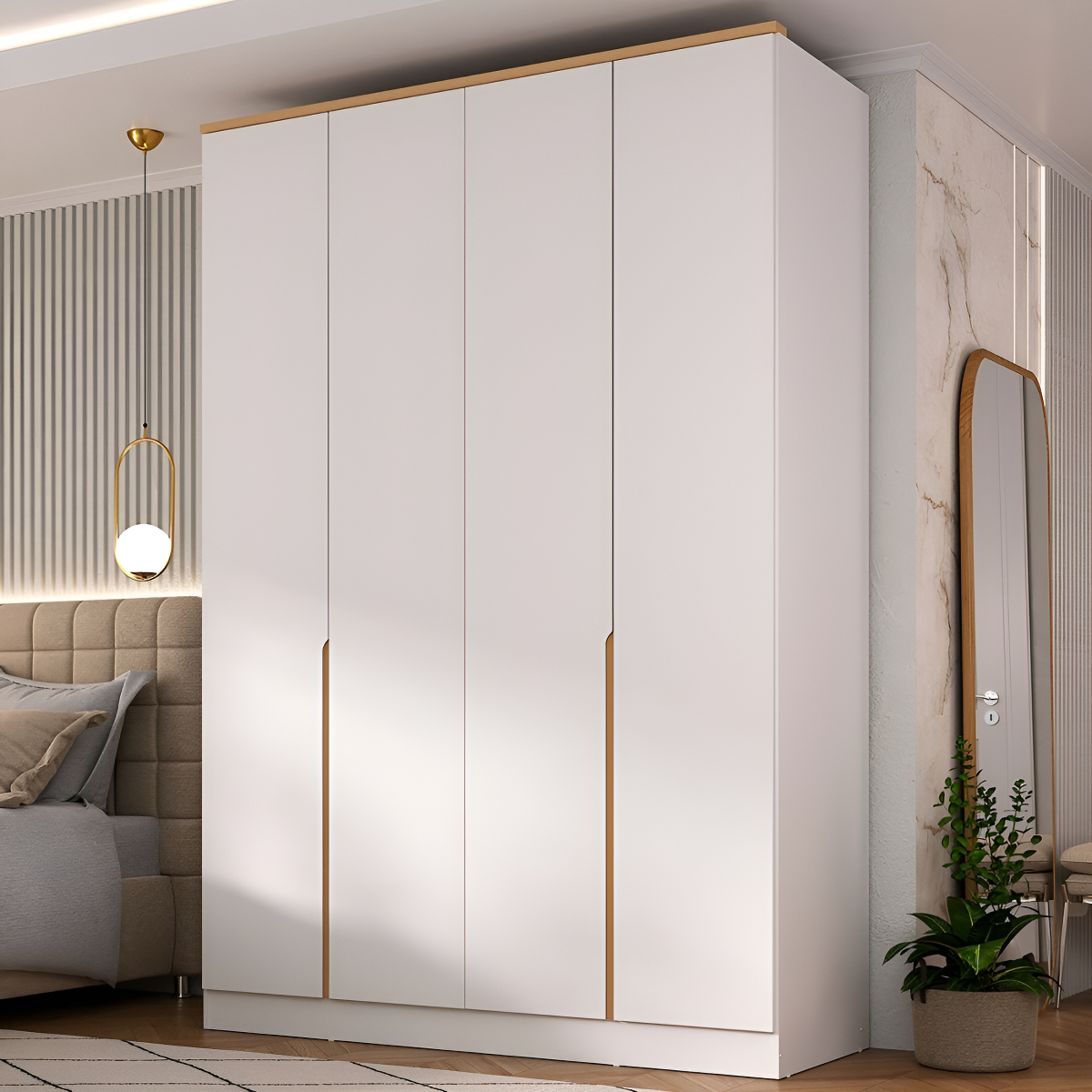 Guarda-Roupa 4 Portas 2 Gavetas Logan Mambel Majen 3