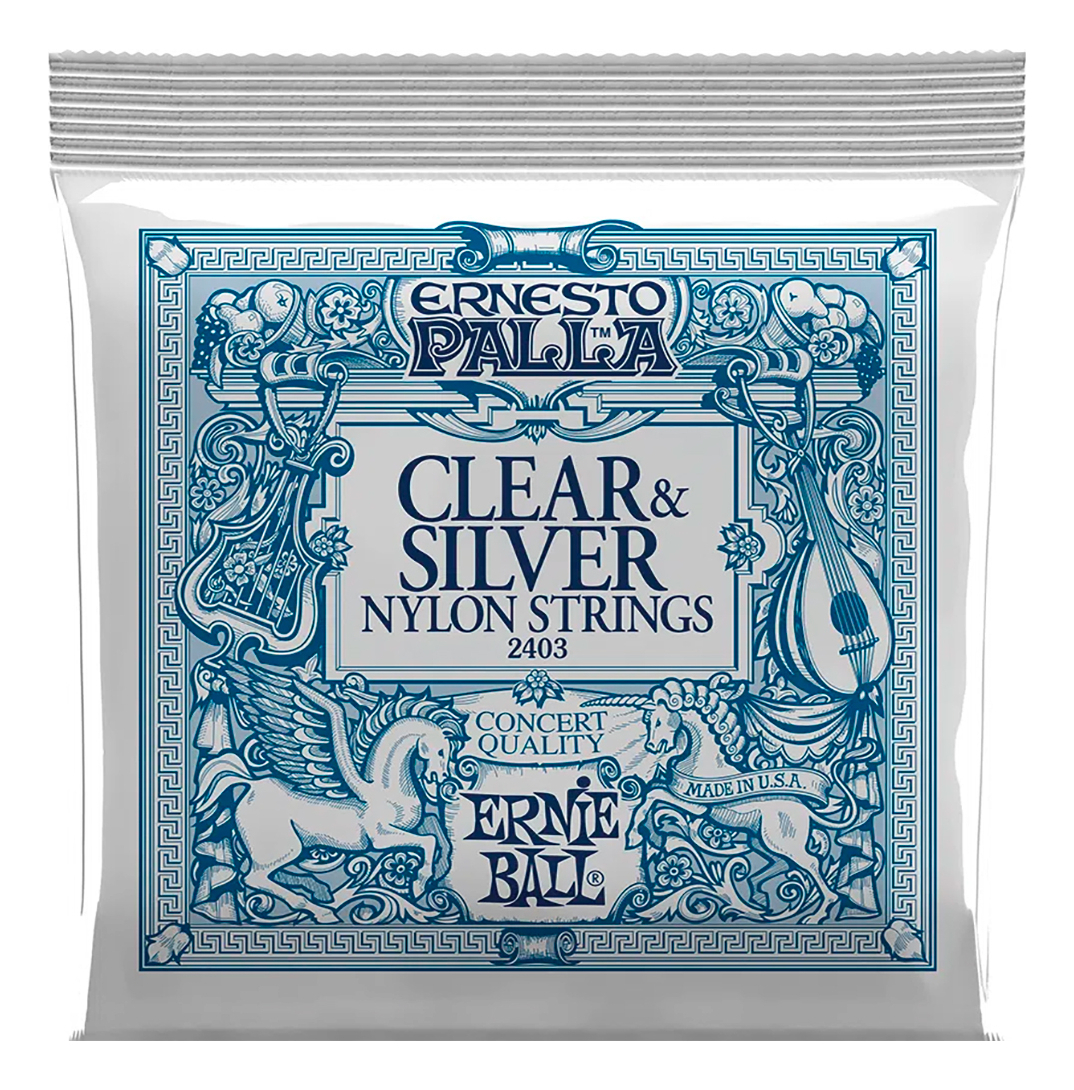 Encordoamento Ernie Ball Ernesto Palla Clear & Silver Classical 1