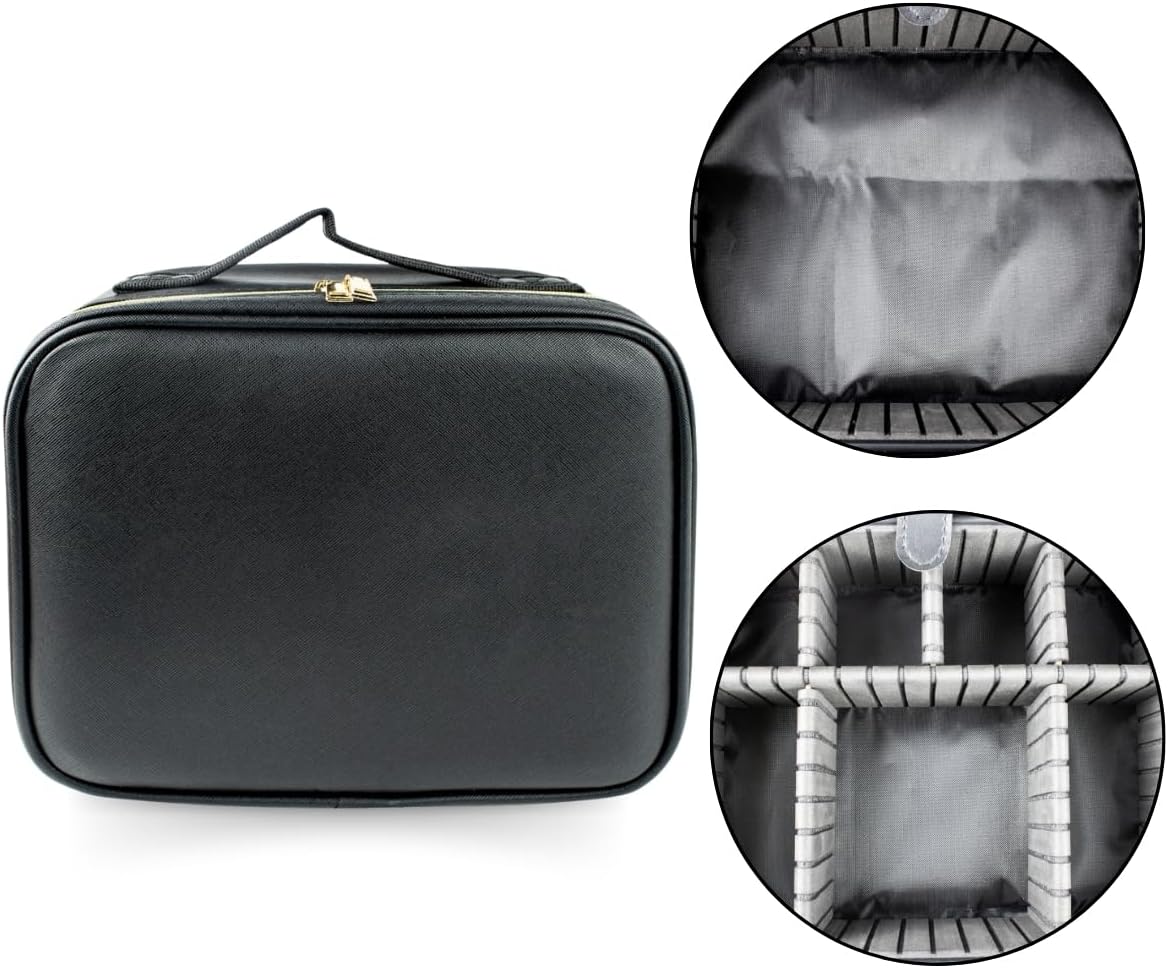 Maleta Bolsa Make Acessórios Espelho LED Porta Pincel 3