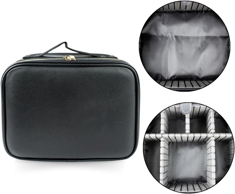 Maleta Bolsa Make Acessórios Espelho LED Porta Pincel 3