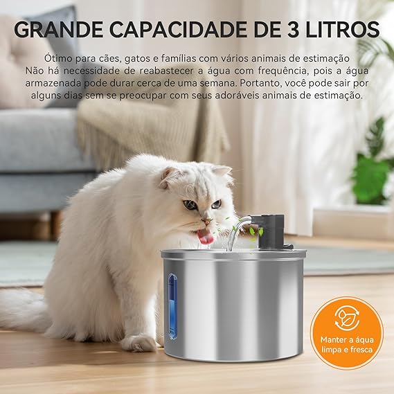 Bebedouro Fonte Água Filtro Silenciosa Inox 2