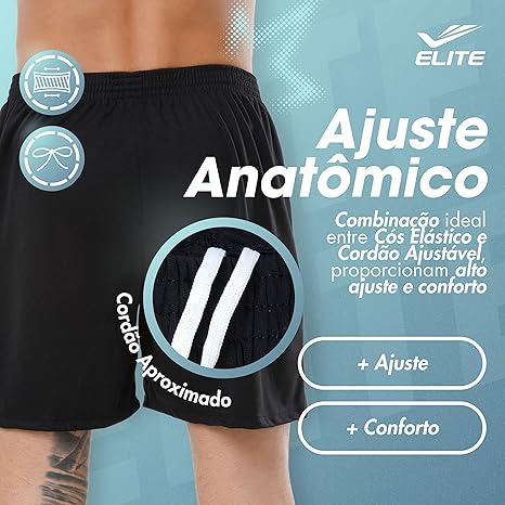 Kit 2 Shorts Corrida Esporte Casual Elite 5