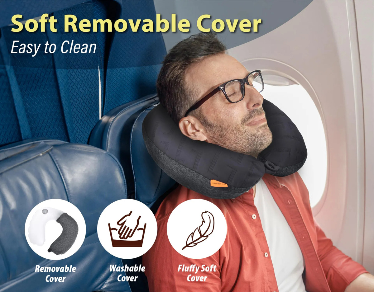 Travesseiro Inflável para Pescoço para Viagem de Avião Trekology 2