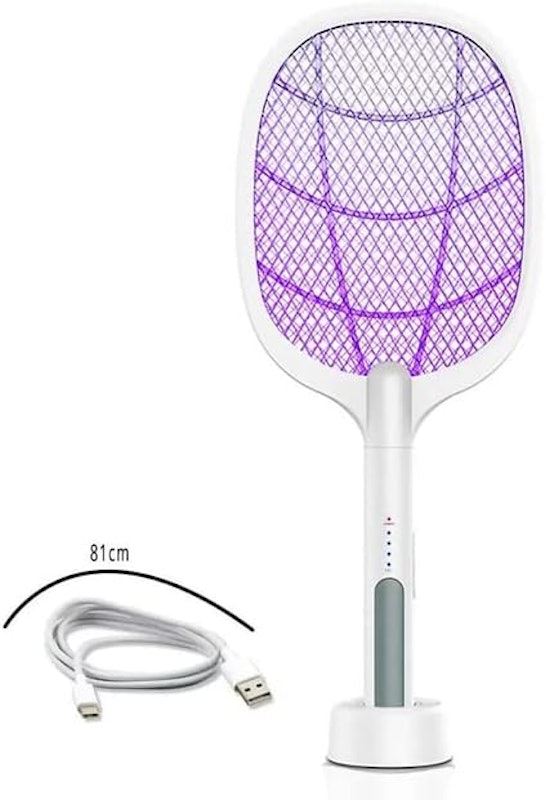 Raquete Elétrica Recarregável Bivolt Mata Pernilongos e Moscas Surdefens 2
