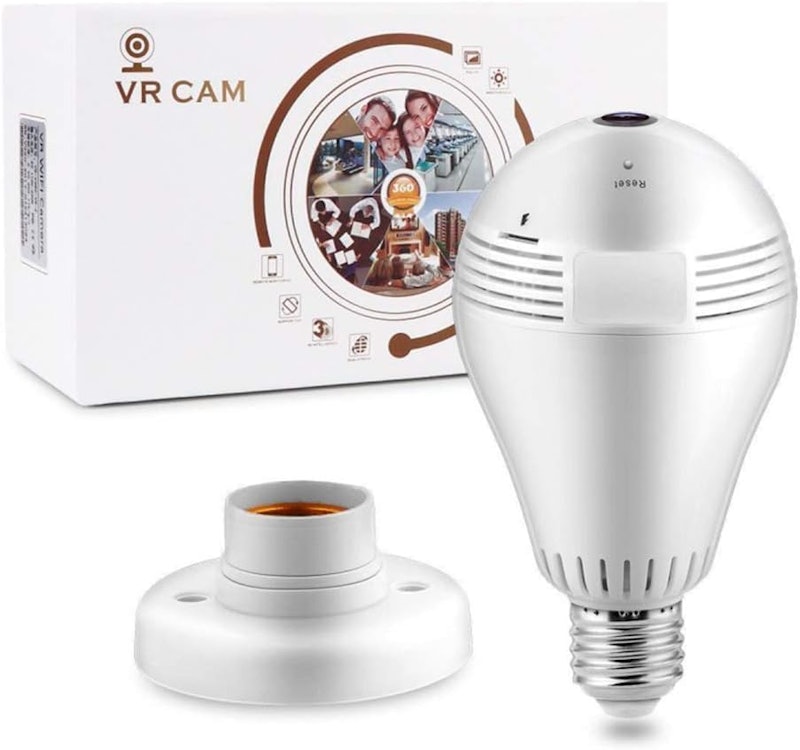 Lâmpada Câmera Espiã IP Led Wi-Fi Panorâmica 360° 5