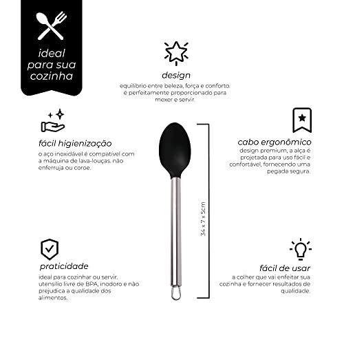 Colher de Silicone com Cabo de Aço 2