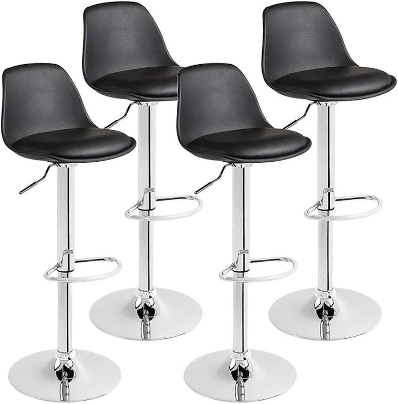 Kit 4 Banquetas Giratórias Alta Eames 1
