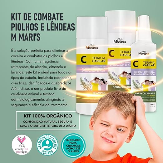 Kit Terapia Capilar Combate Piolhos e Lêndeas 2