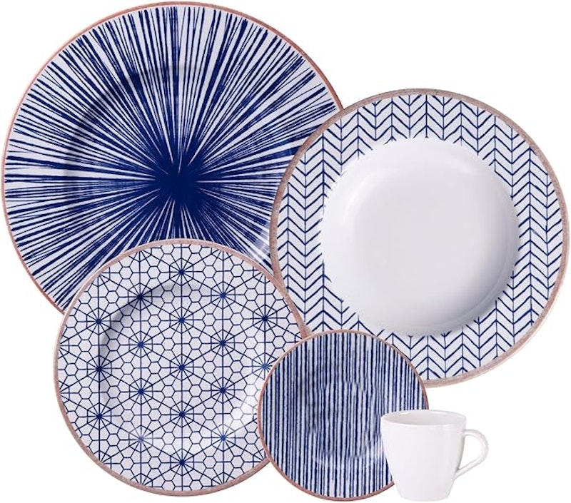 Aparelho de Jantar Tramontina Abstratta em Porcelana Decorada 20 Peças 1