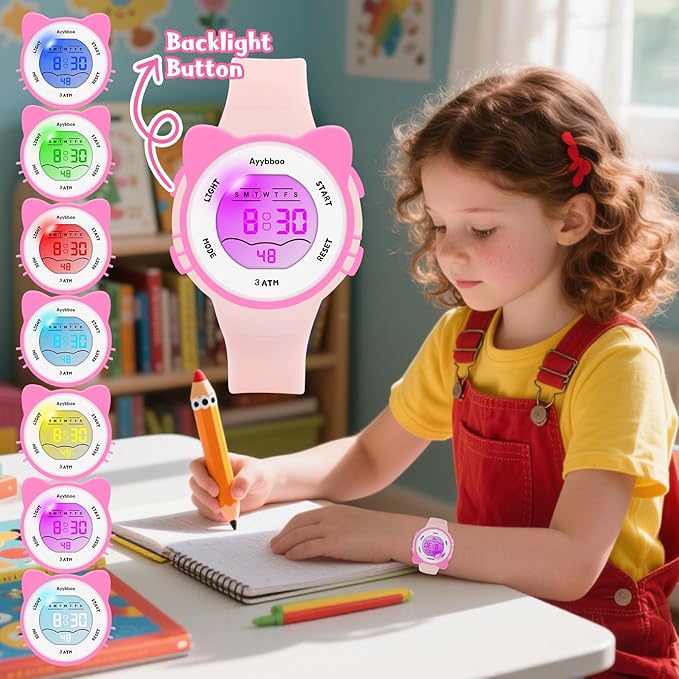 Relógio Digital Infantil para Meninas e Meninos 4