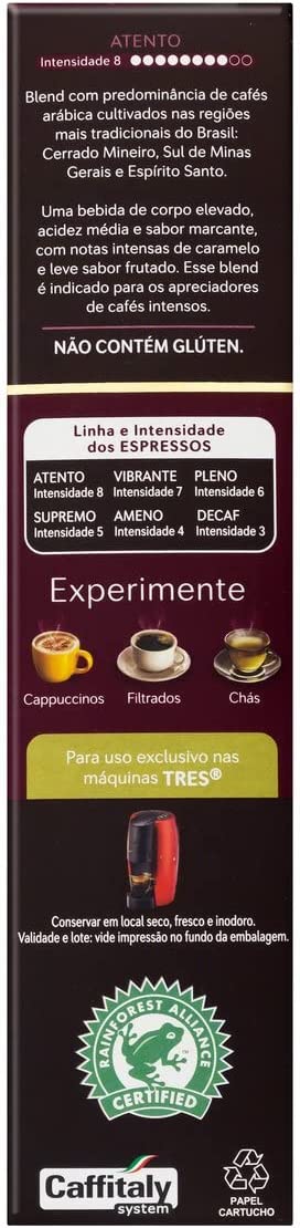 Cápsula de Café Espresso Atento TRES 3 Corações 4