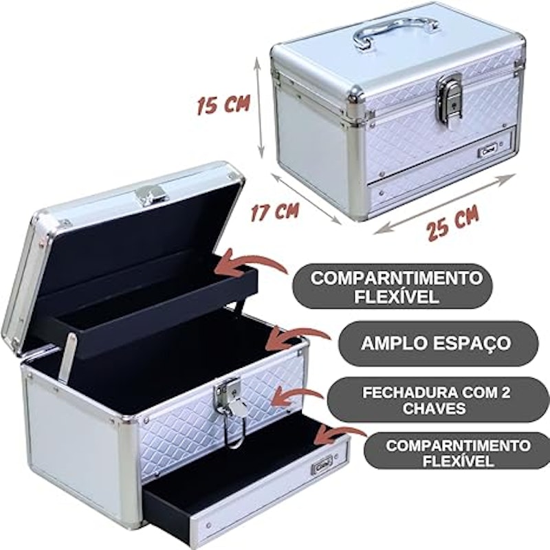 Maleta de Maquiagem Completa Profissional Para Uso Diário 5