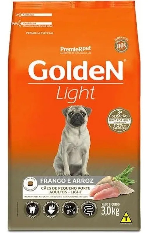 GoldeN Formula Cães Adultos Porte Pequeno Frango & Arroz Light 2