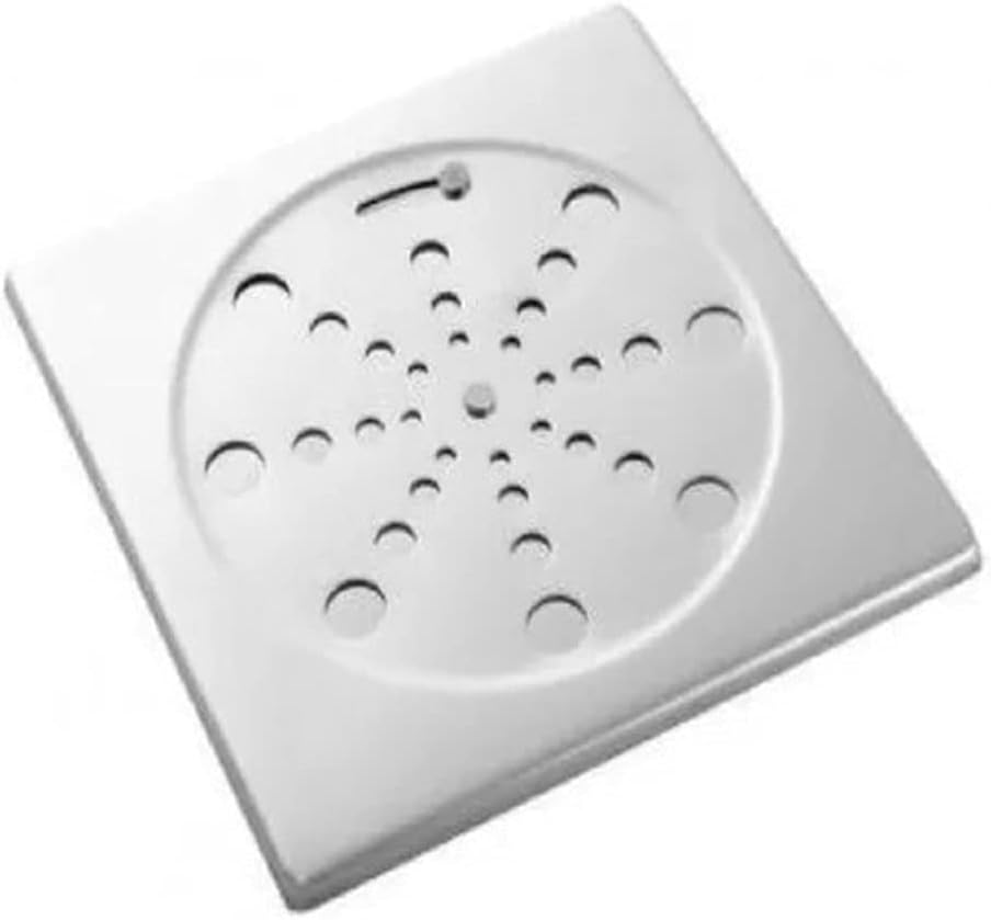 Ralo Grelha Inox para Banheiro Quadrado 10x10 com Fecho 1
