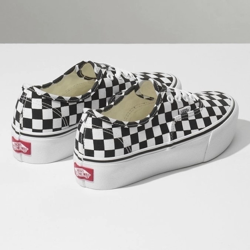 Tênis Authentic Plataforma Checkerboard True White 4