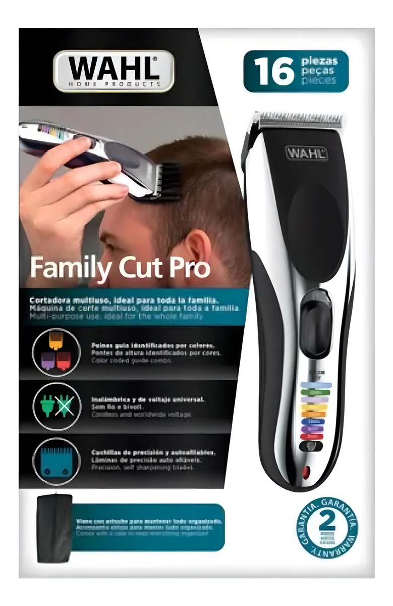 Máquina de Cortar Cabelo Family Pro Cut sem Fio 5
