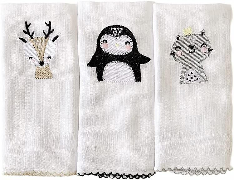 Boquinha Fralda Cremer 3 Peças para Bebê Woodland Branco/Cinza 1