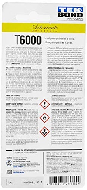 Cola Permanente T6000 - Artesanato - 60 g 2