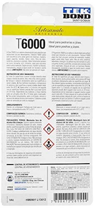 Cola Permanente T6000 - Artesanato - 60 g 2