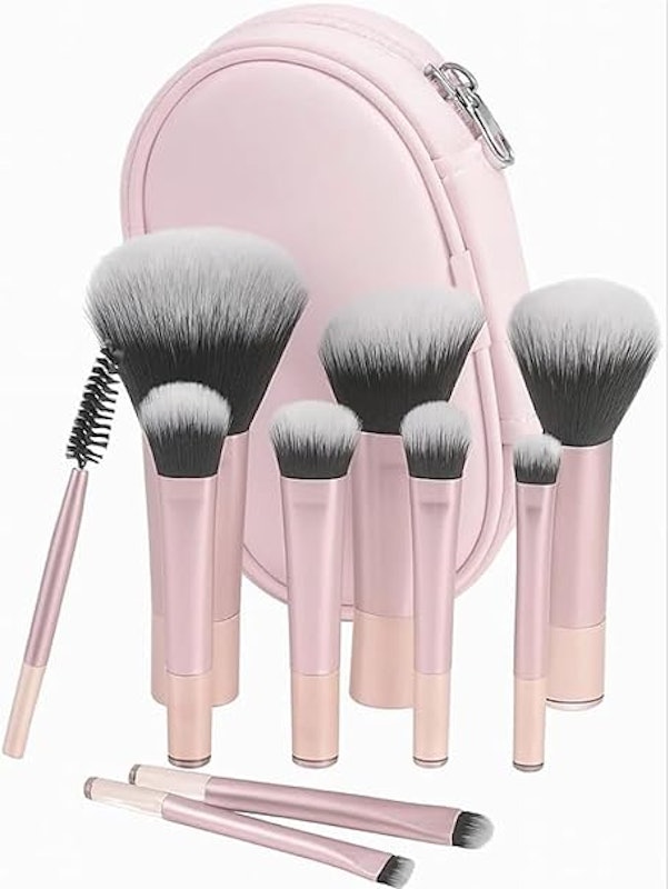 Kit Mini Pincéis de Maquiagem 10 Peças Travel Size AM Comércio 1