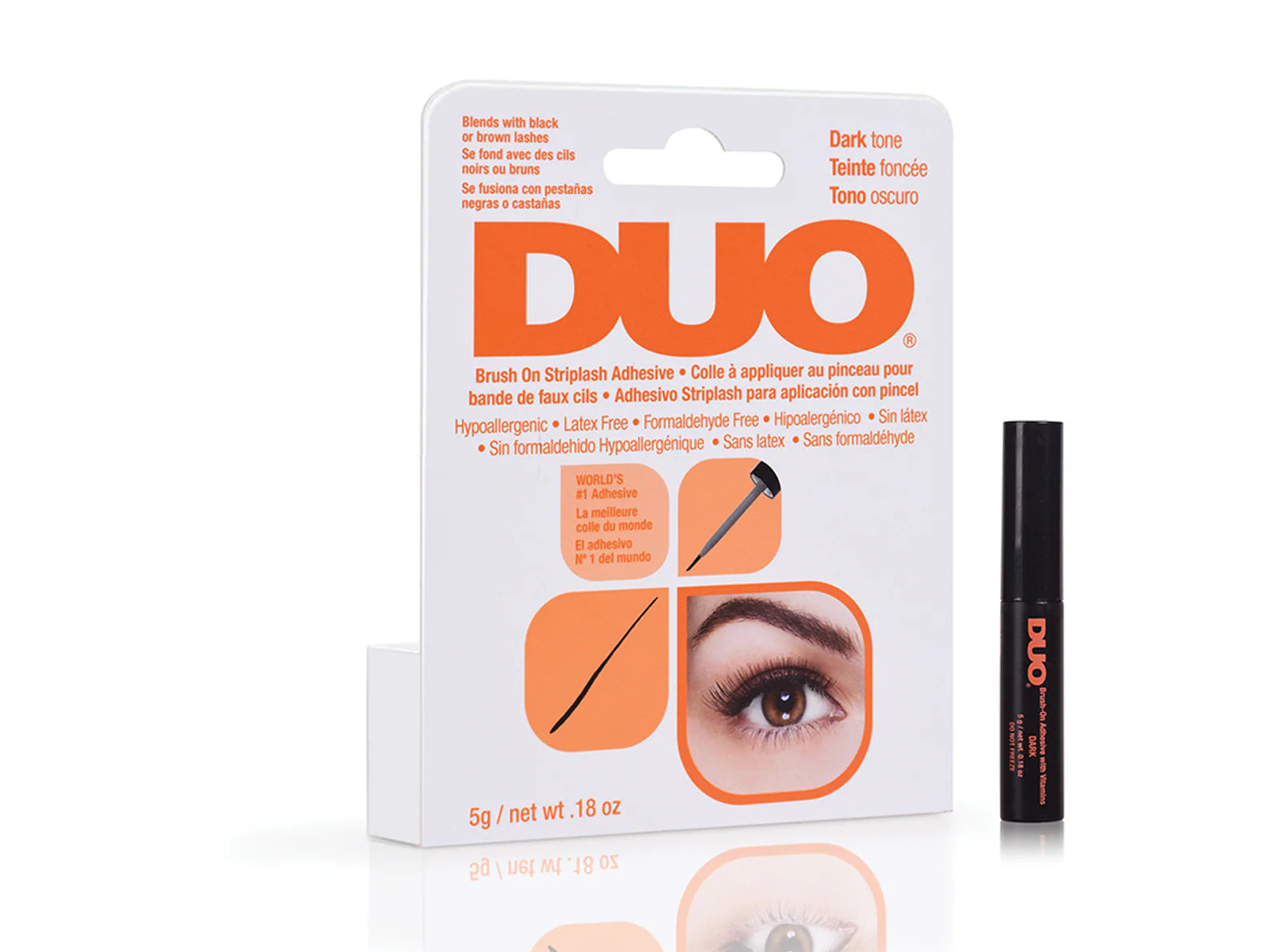 Cola para Cílios DUO Brush-On Striplash Adhesive Dark Tone  1