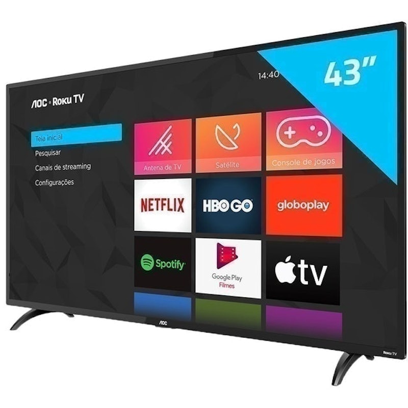 Smart TV 43" AOC Série 5195 Roku TV 2