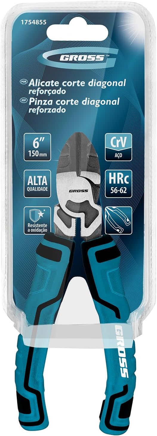 Alicate Corte Diagonal Reforçado Fosfatizado 150 mm 6" 4