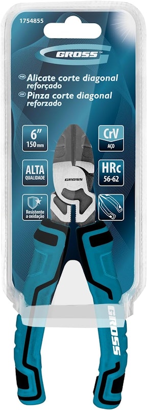 Alicate Corte Diagonal Reforçado Fosfatizado 150 mm 6" 4
