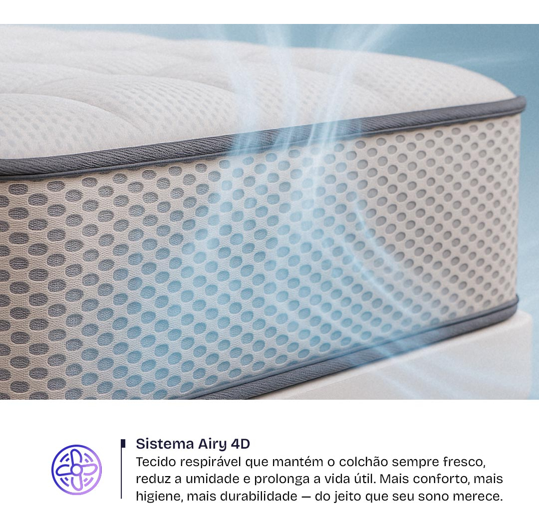 Colchão Casal D45 a Vácuo Brisa Molas Ensacadas 5
