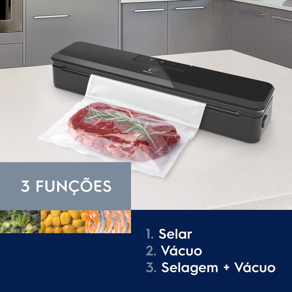 Seladora à Vácuo Electrolux Portátil Cinza Silenciosa 4