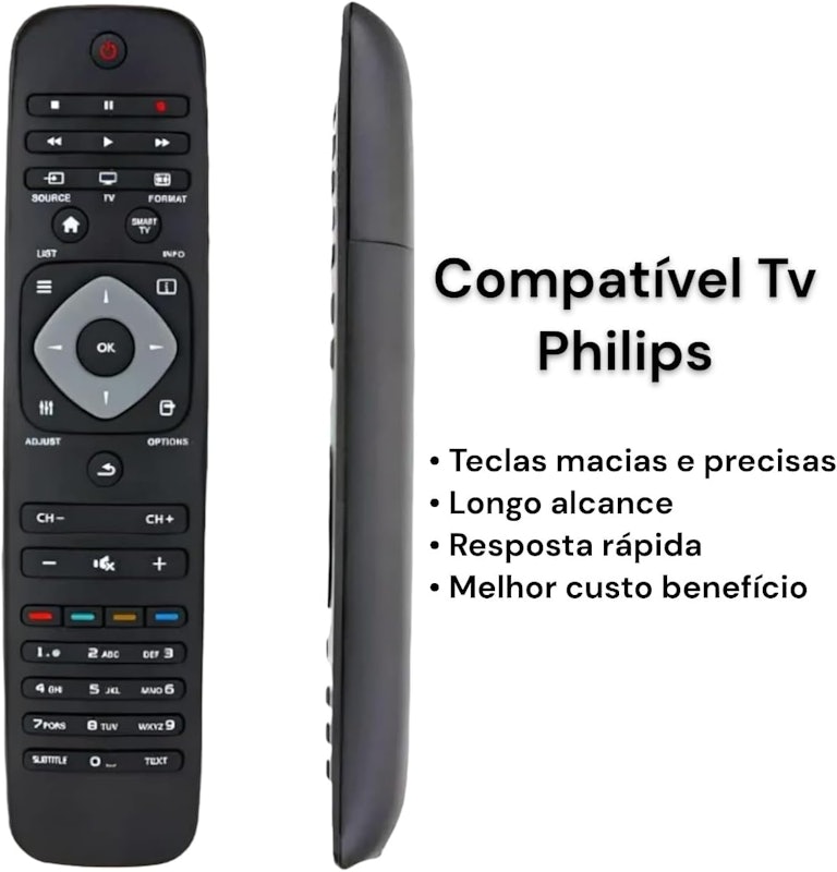 Controle Remoto Compatível com TV Philips Smart Universal 2