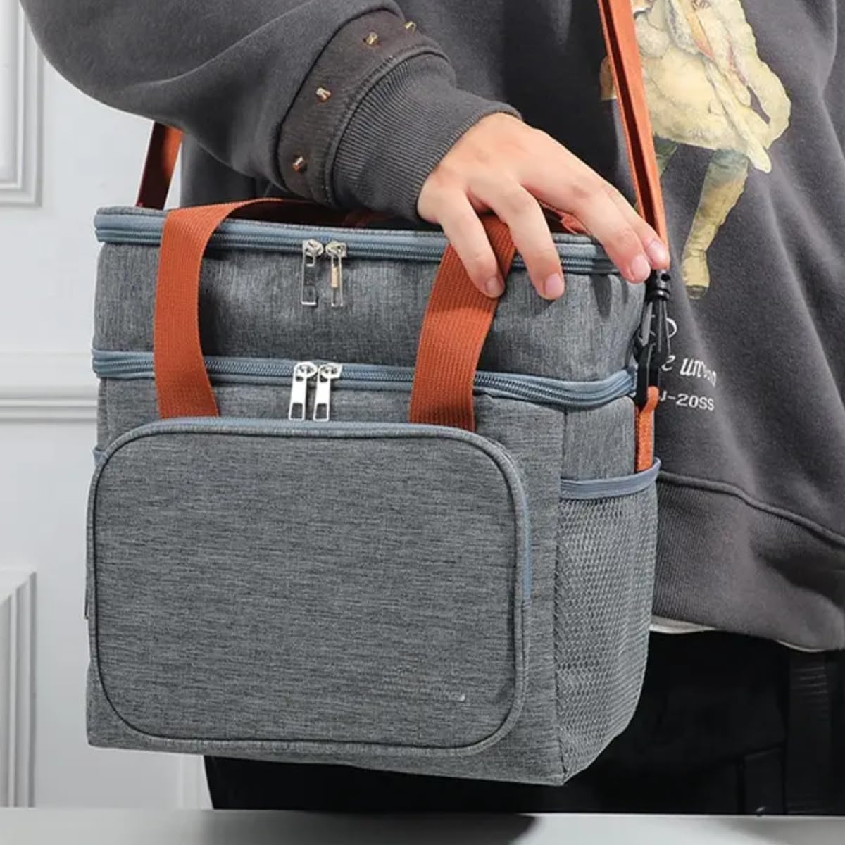 Bolsa Térmica Marmita Lancheira Grande 2
