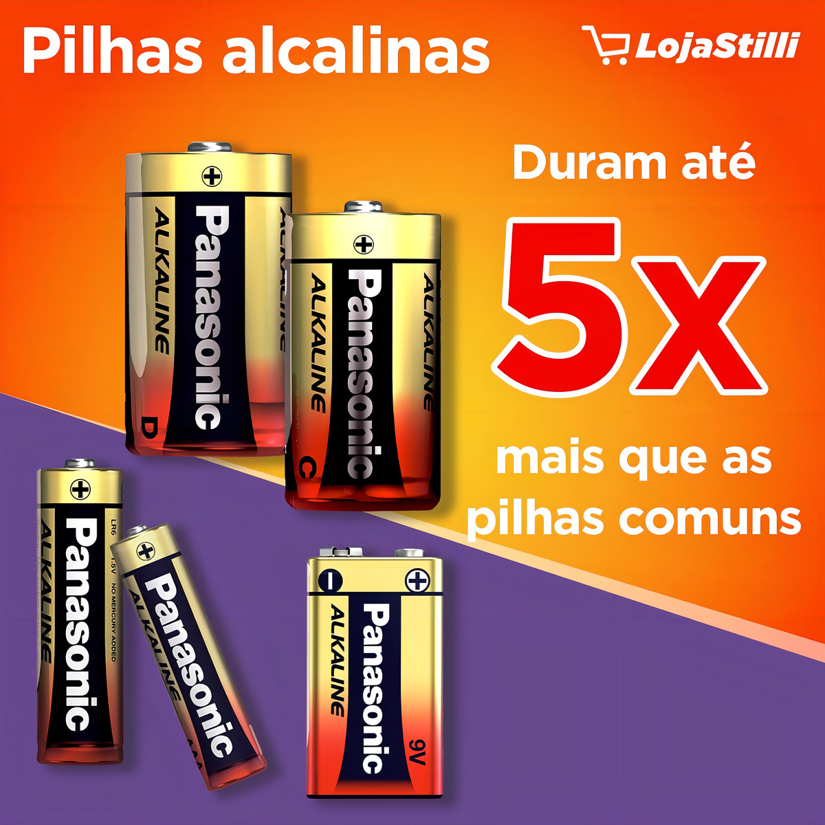 Pilha Alcalina AA Panasonic 5